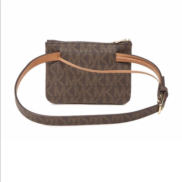 Michael Kors Adjustable Chocolate Belt Bag SMALL Fit - Picture 2 of 14